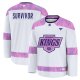 Men's Los Angeles Kings Fanatics White Hockey Fights Cancer Practice Jersey