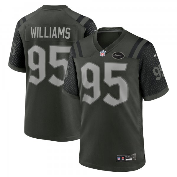 Men's #95 Quinnen Williams New York Jets Nike 2025 Rivalries Collection Game Gotham Green Jersey
