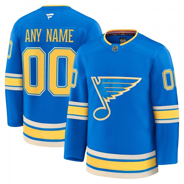 Men's St. Louis Blues Blue Alternate Premium Custom Jersey